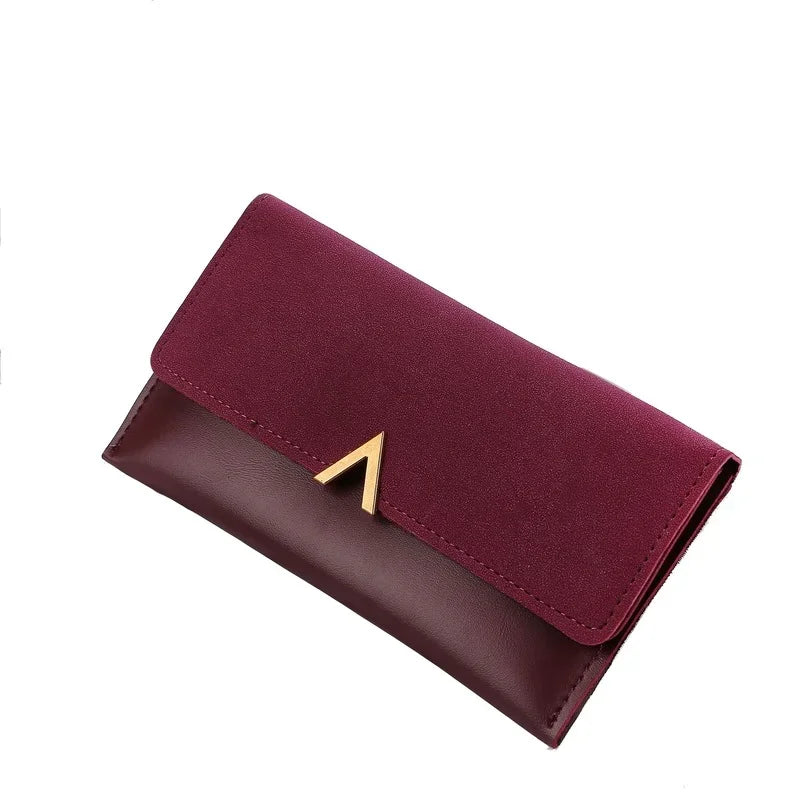 2023 Leather Women Wallets Hasp Lady Moneybags Zipper Coin Purse Woman Envelope Wallet Money Cards ID Holder Bags Purses Pocket