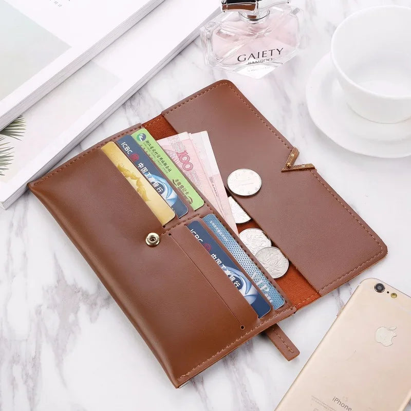 2023 Leather Women Wallets Hasp Lady Moneybags Zipper Coin Purse Woman Envelope Wallet Money Cards ID Holder Bags Purses Pocket